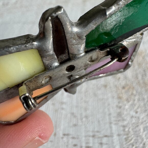 Small Stained Glass Butterfly Brooch - Picture 9 of 10